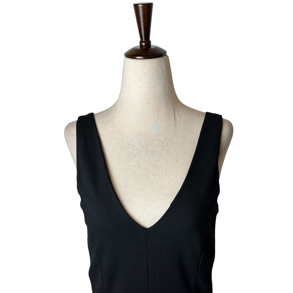 Erin Fetherston Mini Dress Women XS Black Mesh Cutout Skater LBD Party Cocktail - Picture 4 of 10
